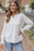 Openwork Notched Flounce Sleeve Blouse - Byyde