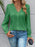 V-Neck Lace Detail Flounce Sleeve Blouse - Byyde