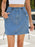 Drawstring Denim Mini Skirt - Byyde