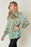 Double Take Full Size Printed Smocked Long Sleeve Blouse - Byyde