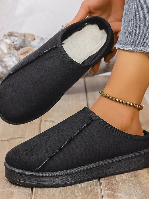 Round Toe Platform Slippers - Byyde