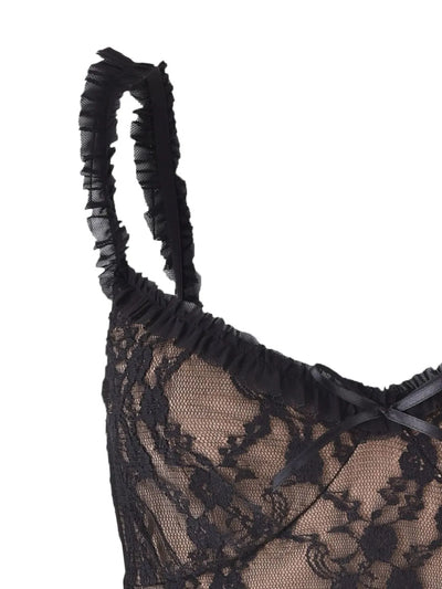 Lace Cami Top with Frill Straps - Byyde