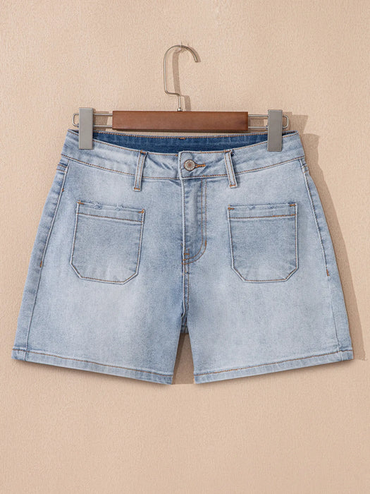 Wash High Rise Denim Shorts - Byyde