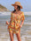 Smocked Printed Tie Neck Romper - Byyde