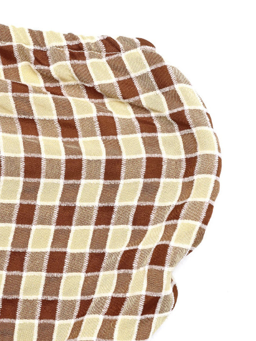 Plaid Smocked Tube Top - Byyde