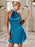 Ruched Grecian Neck Mini Dress - Byyde