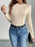 Perfee Decorative Button Round Neck Long Sleeve Bodysuit - Byyde