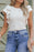 Ruffled Round Neck Textured Top - Byyde