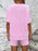 Flower Round Neck Top and Shorts Lounge Set - Byyde