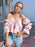 Printed Off-Shoulder Flounce Sleeve Blouse - Byyde
