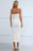 Cutout Strapless Drawstring Detail Split Bandage Dress - Byyde