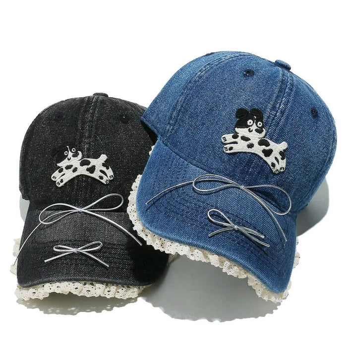 Dog Bow Adjustable Baseball Cap - Byyde