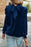 Tie Up Mock Neck Velvet Fabric Long Sleeve Blouse - Byyde