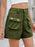 High Waist Cargo Denim Shorts with Multi Pockets - Byyde