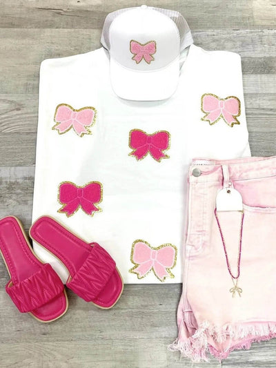 Bow Round Neck Casual T-Shirt - Byyde