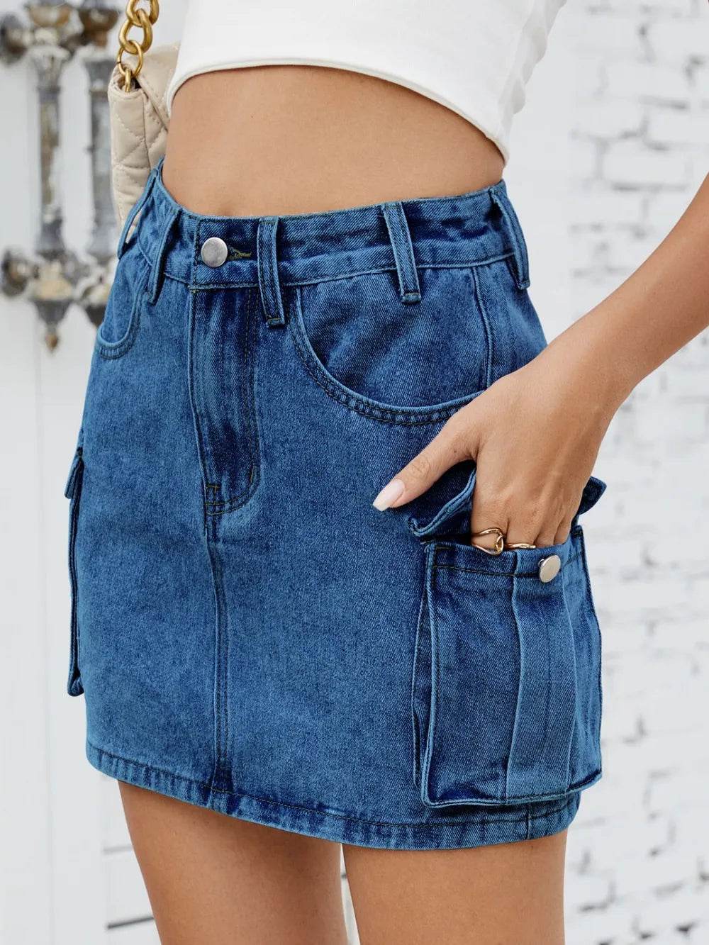 Cargo Denim Skirt - Byyde