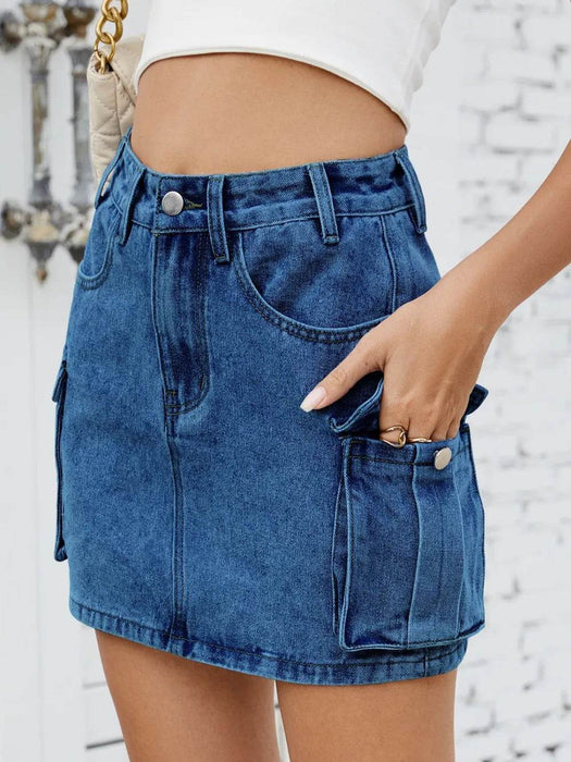 Cargo Denim Skirt - Byyde