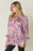 Double Take Full Size Printed Smocked Long Sleeve Blouse - Byyde