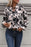 Perfee Printed Tie Neck Balloon Sleeve Blouse - Byyde