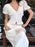 Frill V-Neck Puff Sleeve Blouse - Byyde