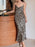 Leopard Print Satin Maxi Dress - Byyde