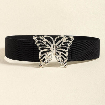 Butterfly Alloy Buckle Elastic Belt - Byyde