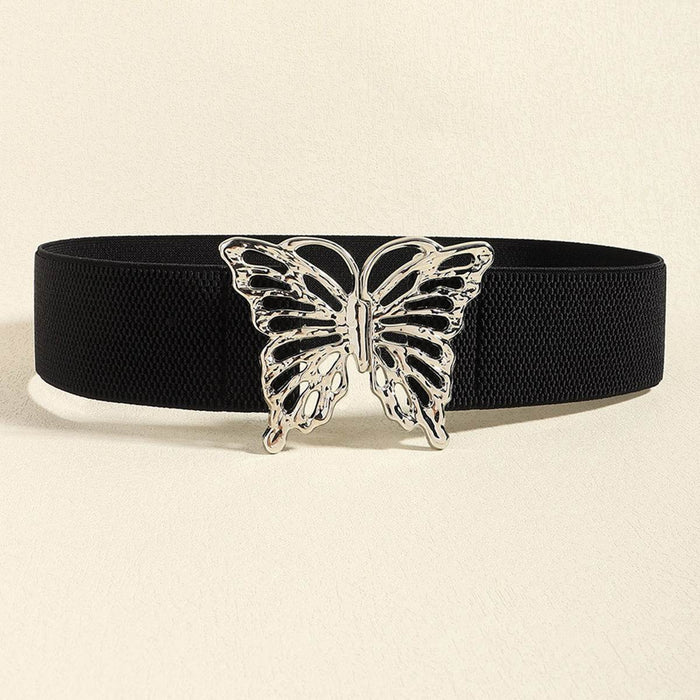 Butterfly Alloy Buckle Elastic Belt - Byyde