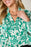 Double Take Full Size Printed Ruffle Trim Balloon Sleeve Shirt - Byyde