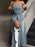 Smocked Button Front Denim Cami Dress - Byyde