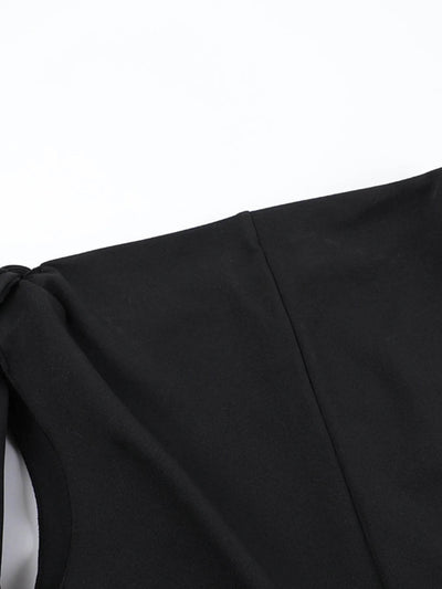 Asymmetrical Tied Sleeveless Maxi Dress - Byyde
