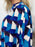 Double Take Full Size Geometric Notched Half Sleeve Blouse - Byyde