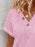 Textured V-Neck Short Sleeve Top - Byyde