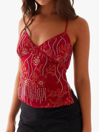 Crisscross Back V-Neck Cami - Byyde