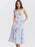 Floral Print Sweetheart Neck Midi Dress - Byyde