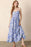 Floral Print Spaghetti Strap High Waist Dress - Byyde