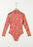 Printed Mock Neck Long Sleeve Bodysuit - Byyde