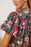 Floral Collared Neck Short Sleeve Blouse - Byyde
