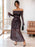 Off-Shoulder Long Sleeve Maxi Dress - Byyde