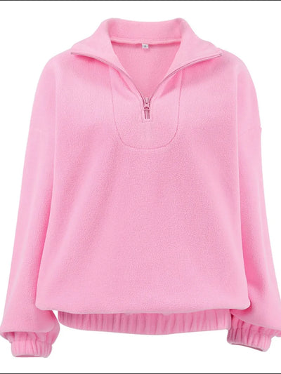 Quarter Zip Long Sleeve Sweatshirt - Byyde