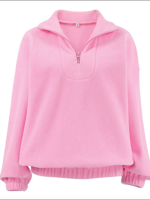 Quarter Zip Long Sleeve Sweatshirt - Byyde