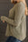 Ribbed Buttoned Long Sleeve Blouse - Byyde