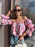Printed Off-Shoulder Flounce Sleeve Blouse - Byyde