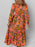Smocked Floral Print Long Sleeve Maxi Dress - Byyde