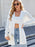 Striped Open Front Cardigan with Relaxed Fit - Byyde