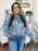 Double Take Full Size Printed Smocked Long Sleeve Blouse - Byyde