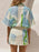 Printed Short Sleeve Shirt and Skirt Set - Byyde
