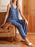 Ribbed Knit V-Neck Tank and Pants Lounge Set - Byyde