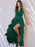 Halter Neck Irregular Mesh Dress - Byyde