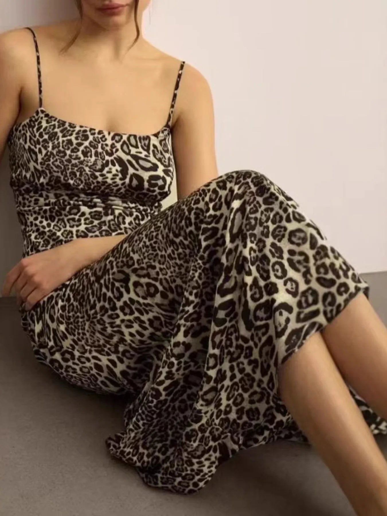 Leopard Print Cami Maxi Dress - Byyde