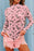 Printed Mock Neck Long Sleeve Bodysuit - Byyde
